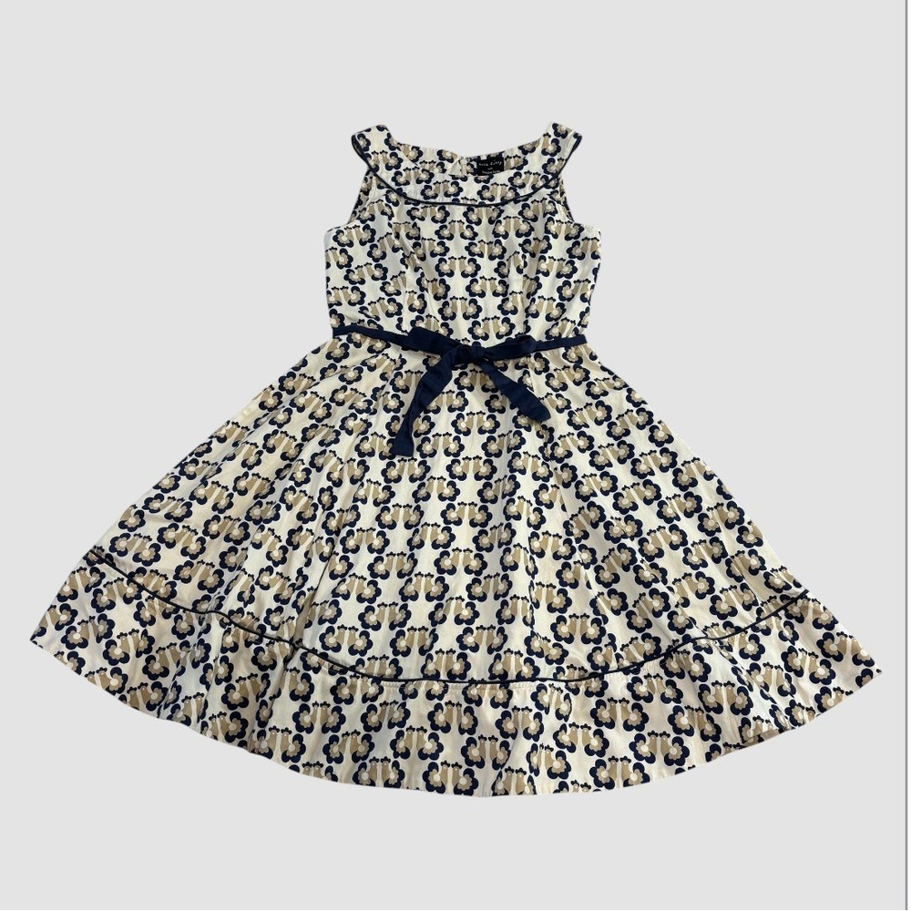 Orla Kiely With People Tree UK sz 10 Fit And Flare Dress Whimsy Retro Lovebirds
